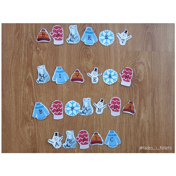 LETRAS ABECEDARIO INVIERNO