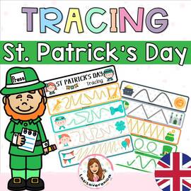 Trazos locos. San Patricio. Motricidad / Fine motor tracing. St Patrick's day. ENGLISH