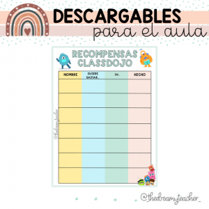 Cartel Recompensas ClassDojo