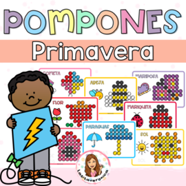 Pompones Primavera. Motricidad Fina