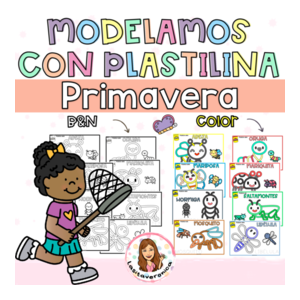 Modela con plastilina insectos / Spring Playdough mats (insects)