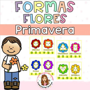 Plastilina formas geométricas Flores primavera.