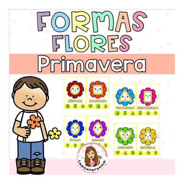 Plastilina formas geométricas Flores primavera.