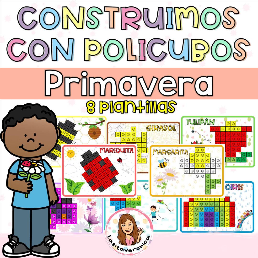Construimos con policubos en PRIMAVERA/ Spring Mathlink Cubes Designs