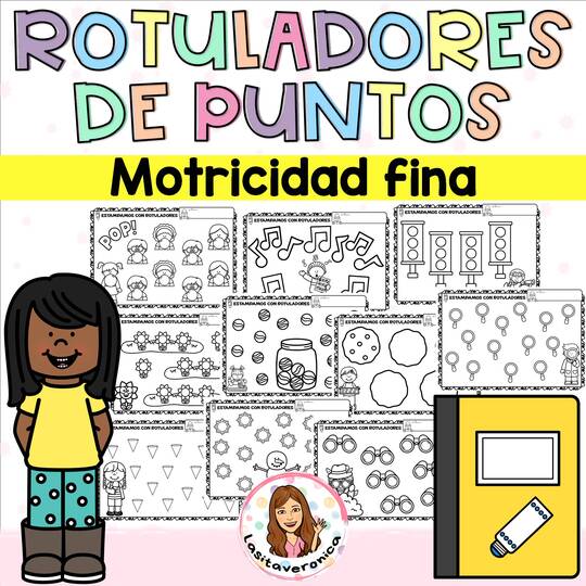Motricidad: rotuladores. Dot marker.