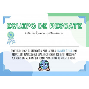 DIPLOMA POR SALVAR EL PLANETA
