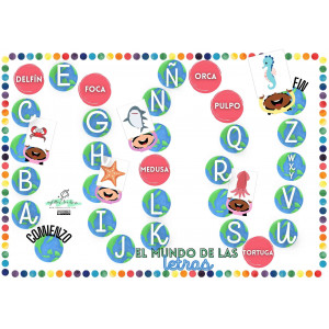 JUEGO DE LA OCA - ABECEDARIO SOBRE LOS ANIMALES DEL MAR
