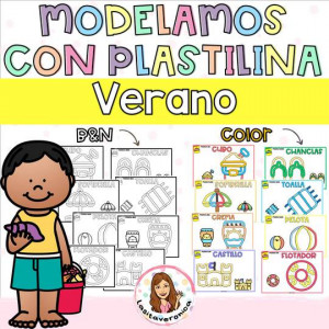 Modela con plastilina en verano