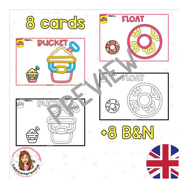 Summer Playdough mats. Fine motor. / Plastilina verano. Motricidad fina. ENGLISH