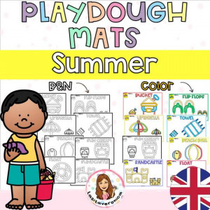 Summer Playdough mats. Fine motor. / Plastilina verano. Motricidad fina. ENGLISH