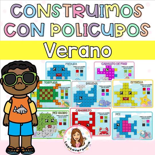 Construimos con policubos en VERANO. Animales océano.