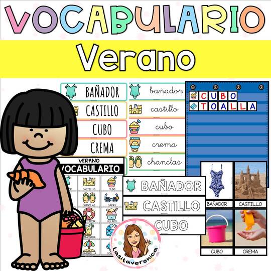 Vocabulario Verano. Lectoescritura.