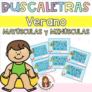 Buscaletras "VERANO". Sopa de letras de verano.