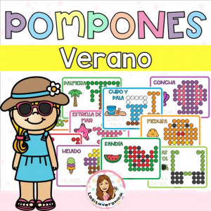 Pompones Verano. Motricidad Fina