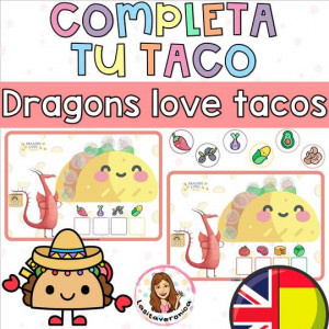 Completa el taco de tu dragón. Dragons love tacos.