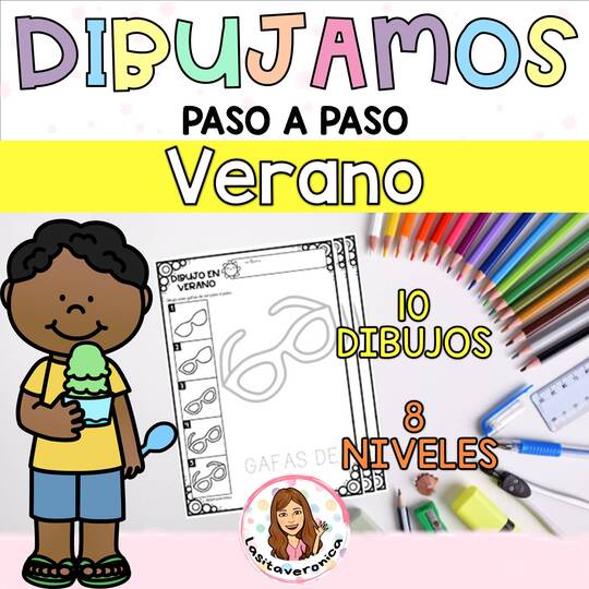 Dibujos paso a paso Verano. / Directed Drawings. Summer.