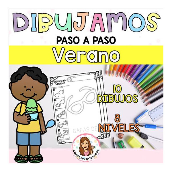 Dibujos paso a paso Verano. / Directed Drawings. Summer.