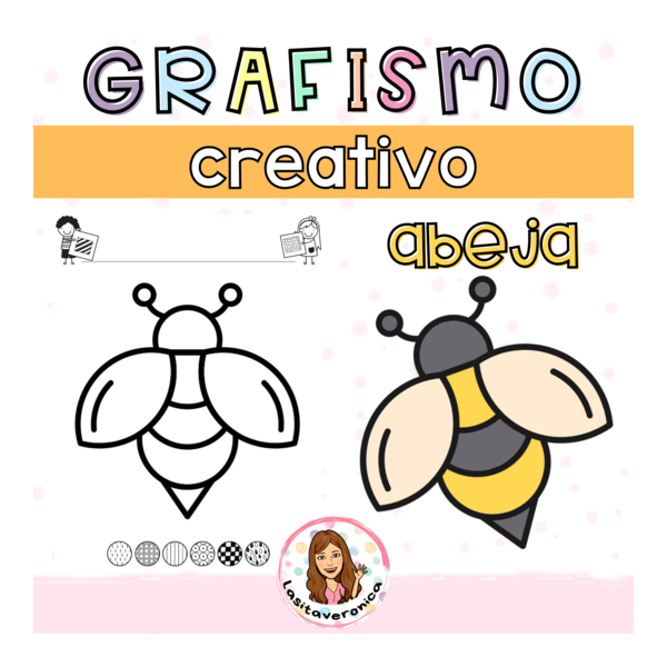Grafismo Creativo Abeja. Primavera