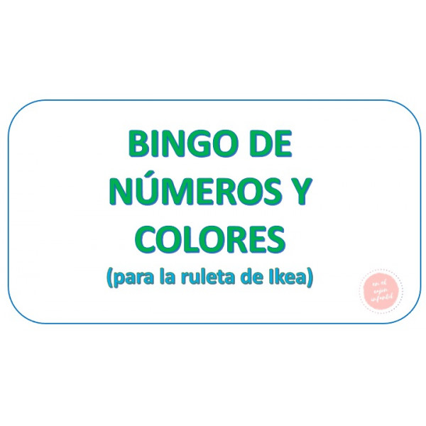 BINGO NÚMEROS Y COLORES