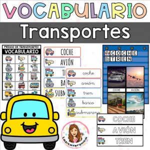Vocabulario Medios de Transporte. Lectoescritura.