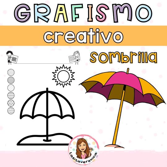 Grafismo Creativo Sombrilla. Verano. Motricidad Fina