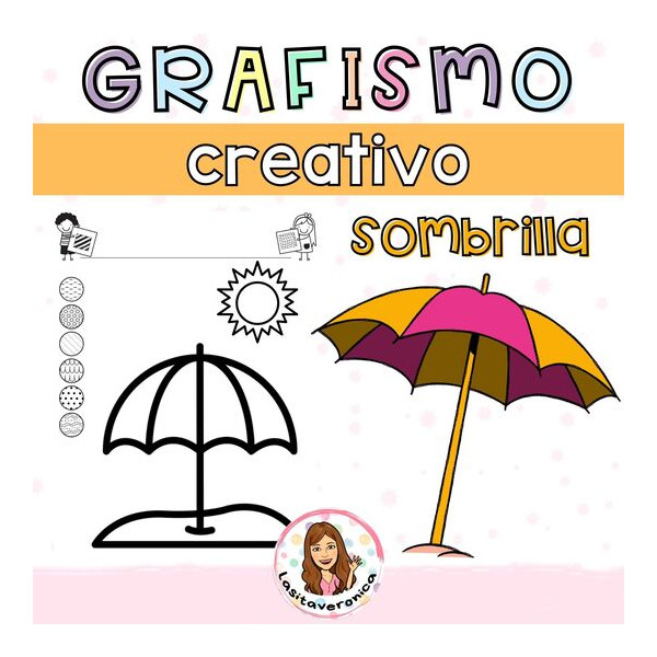 Grafismo Creativo Sombrilla. Verano. Motricidad Fina