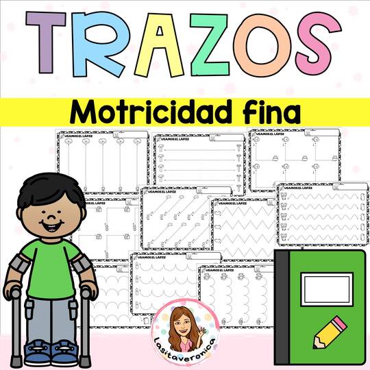 Motricidad: trazos. Fichas de trazos. Grafomotricidad.