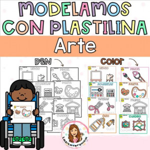 Plastilina Arte. Pintura / Art Playdough mats.