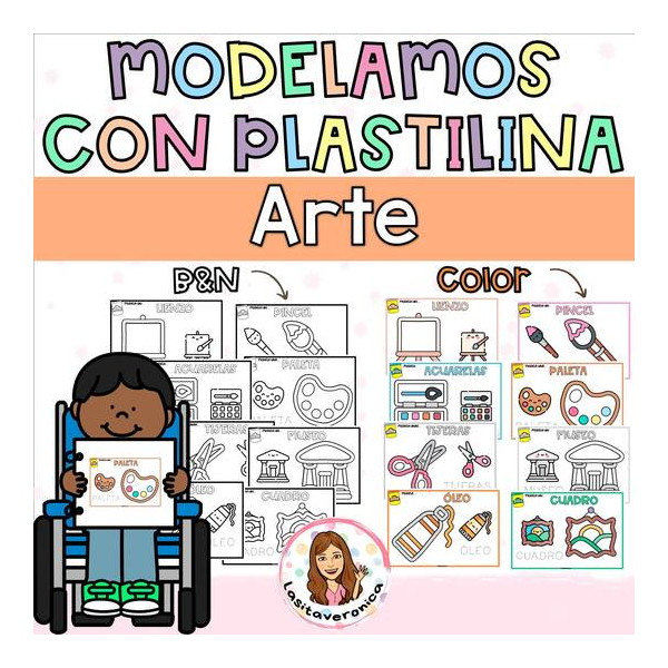 Plastilina Arte. Pintura / Art Playdough mats.