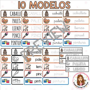 Vocabulario Arte. / Art vocabulary.