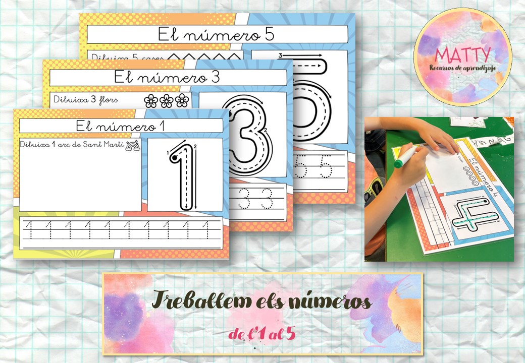 Practiquem el traç de l'1 al 5