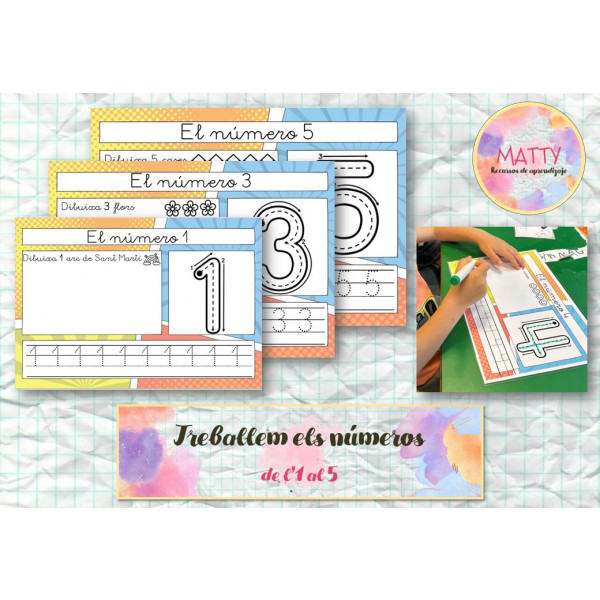 Practiquem el traç de l'1 al 5