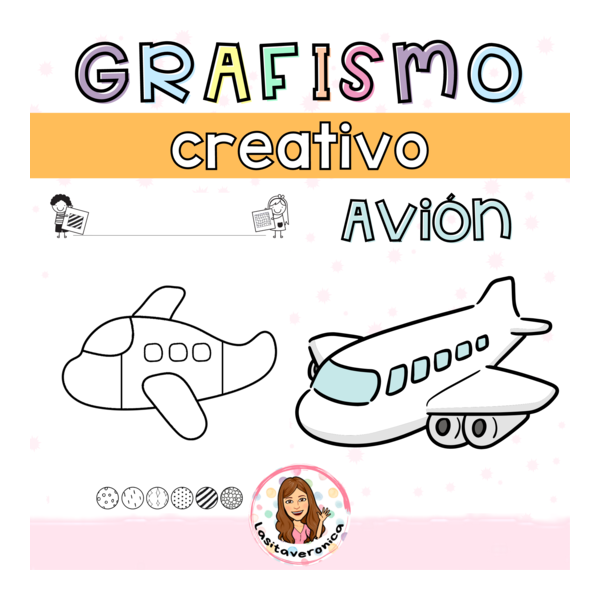 Grafismo Creativo Avión. Transportes / Plane Doodle. Transportation. Motor fine