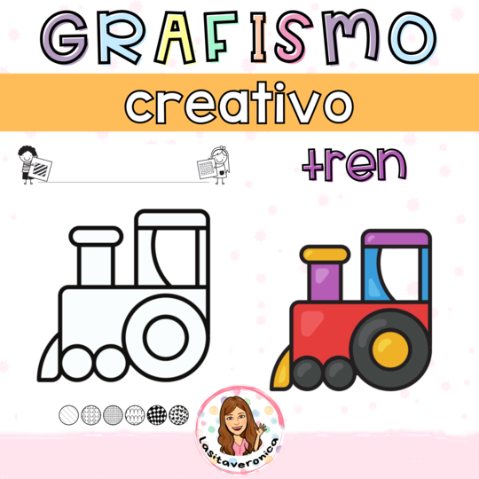 Grafismo Creativo Tren. Transportes
