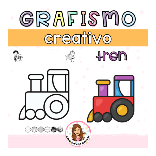 Grafismo Creativo Tren. Transportes