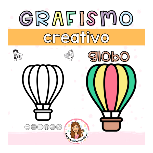 Grafismo Creativo Globo. Medios de Transportes. Trazos.