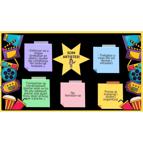 Normes de classe. Gamificació amb temàtica de pel.lícules/cine