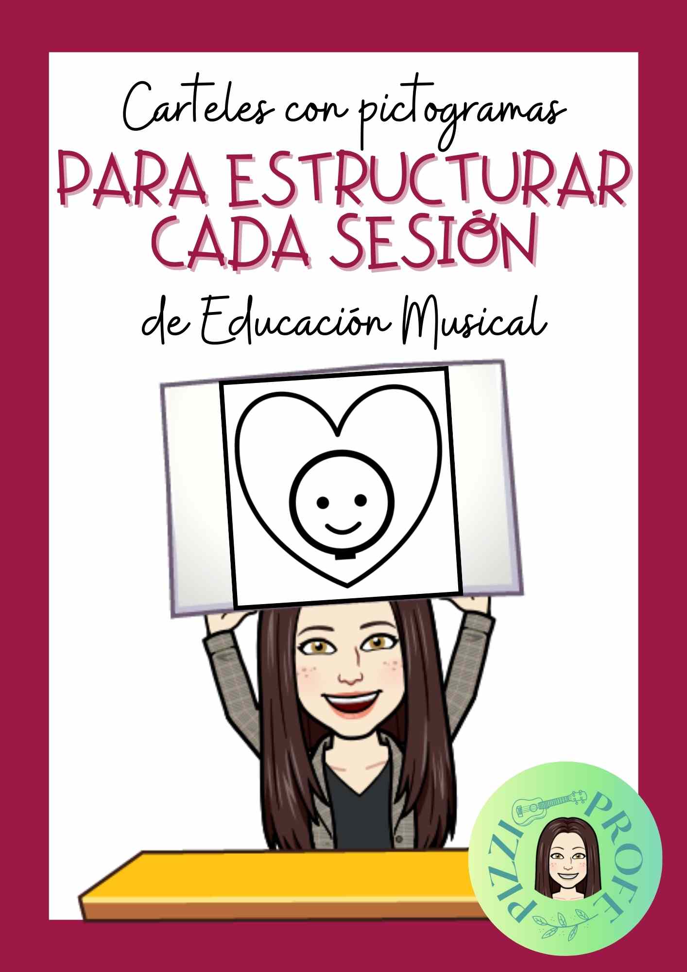 Carteles para Música en castellano e inglés con pictogramas by @pizziprofe