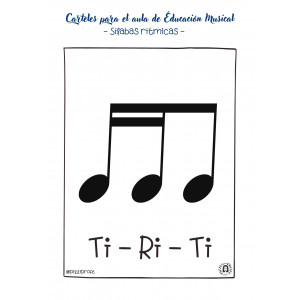 Carteles para el aula de E.M. - Sílabas Rítmicas by @pizziprofe