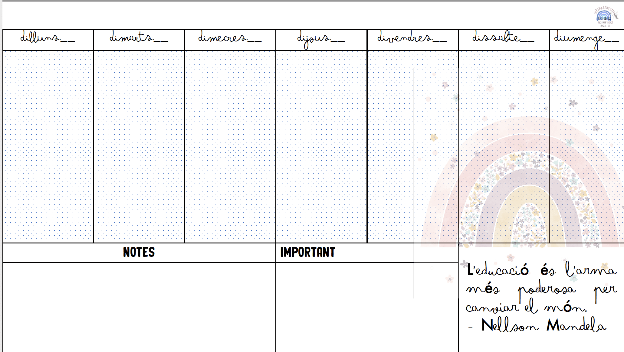 PLANIFICADOR SETMANAL