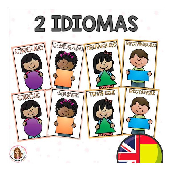 Carteles Formas geométricas colores neutros. Spanish. English