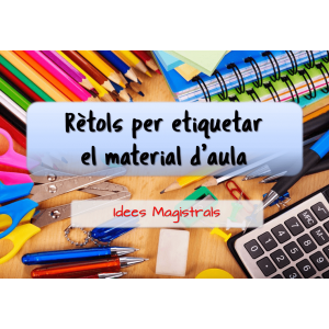 RÈTOLS PER ETIQUETAR MATERIAL D’AULA