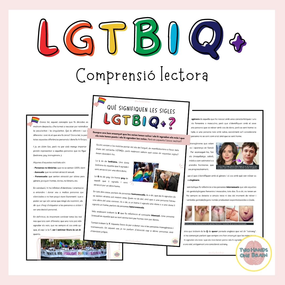 Què signifiquen les sigles LGTBIQ+? - Comprensió Lectora