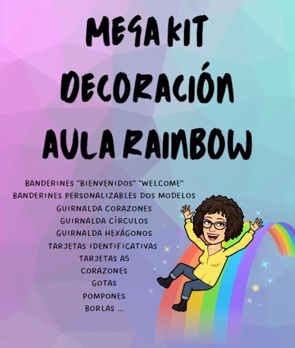 Mega Kit decoración aula Rainbow