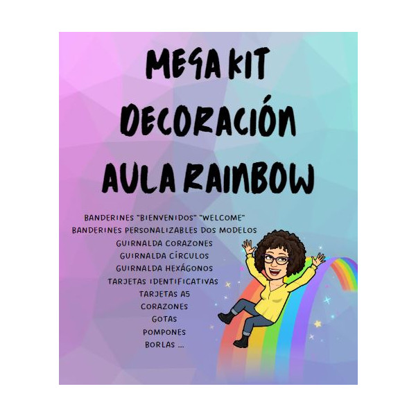 Mega Kit decoración aula Rainbow