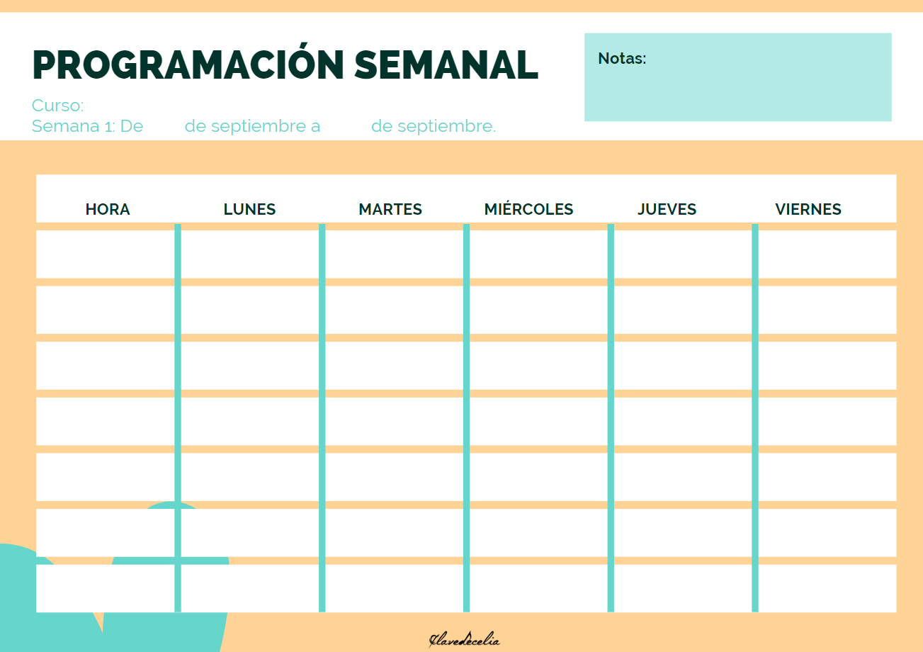 Programación semanal