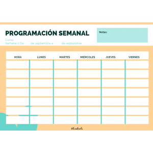 Programación semanal