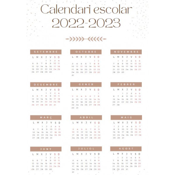 Calendari curs 22-23