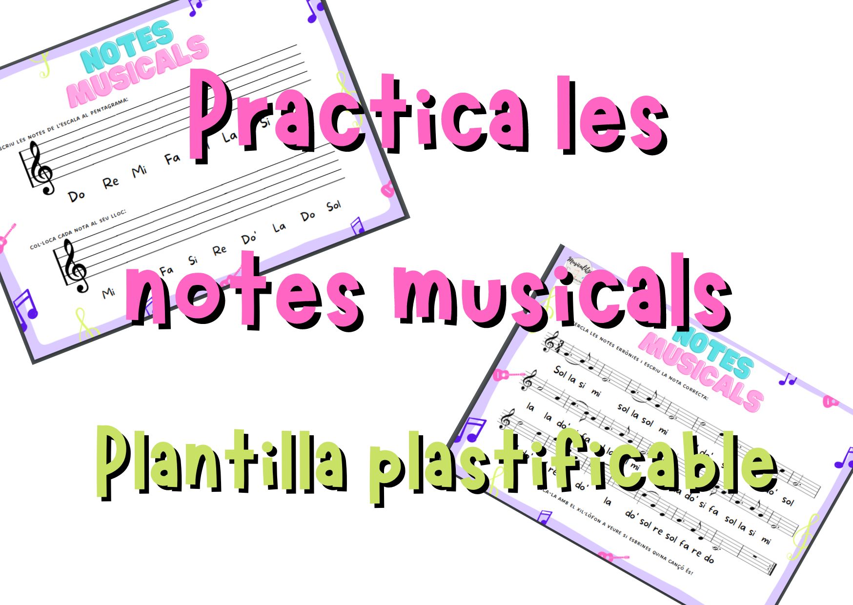 Fitxes notes musicals @musicalitza