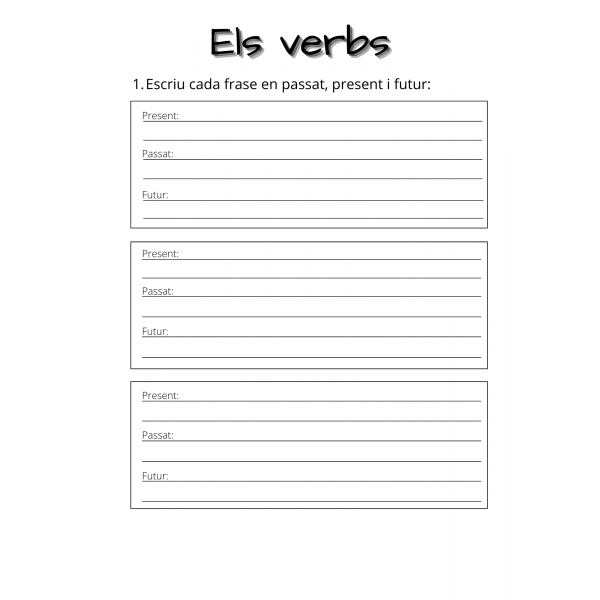 Oracions en present, passat i futur